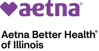 Aetna Better Health® of Illinois logo, featuring a heart symbol and the company name, represents healthcare services and support in Illinois.