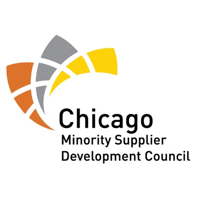 Chicago Minority Supplier Development Council logo, featuring colorful geometric shapes, representing support for minority-owned businesses.